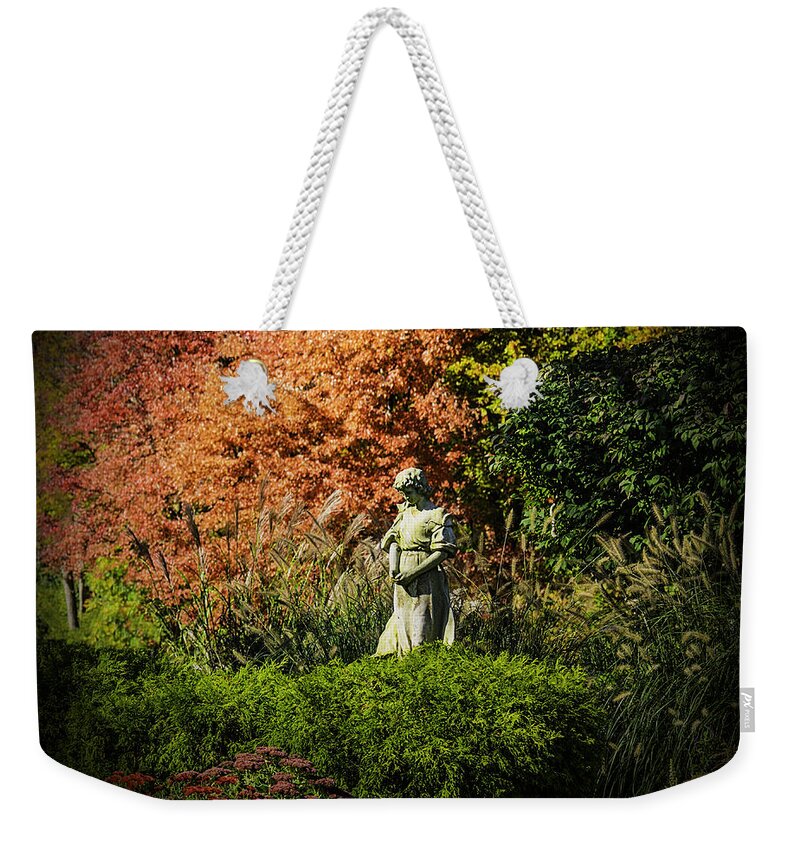 Usa Weekender Tote Bag featuring the photograph Time in the Garden by LeeAnn McLaneGoetz McLaneGoetzStudioLLCcom
