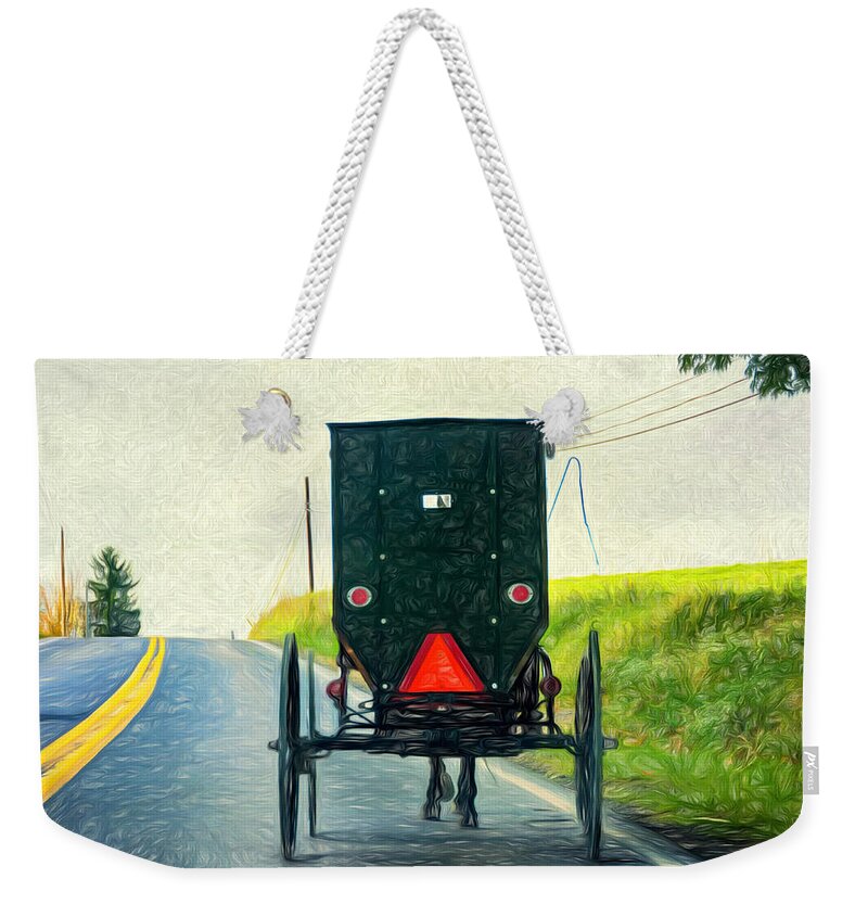Pennsylvania Weekender Tote Bag featuring the photograph Time Machine - Paint by Steve Harrington
