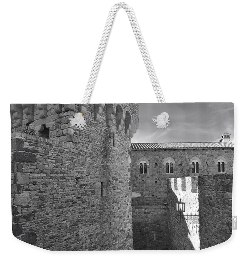 Castello Di Amorosa Weekender Tote Bag featuring the photograph Time Will Reveal by Laurie Search