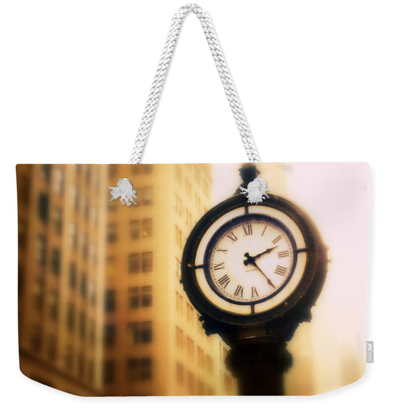 Clock Weekender Tote Bag featuring the photograph Timeless by Jessica Jenney