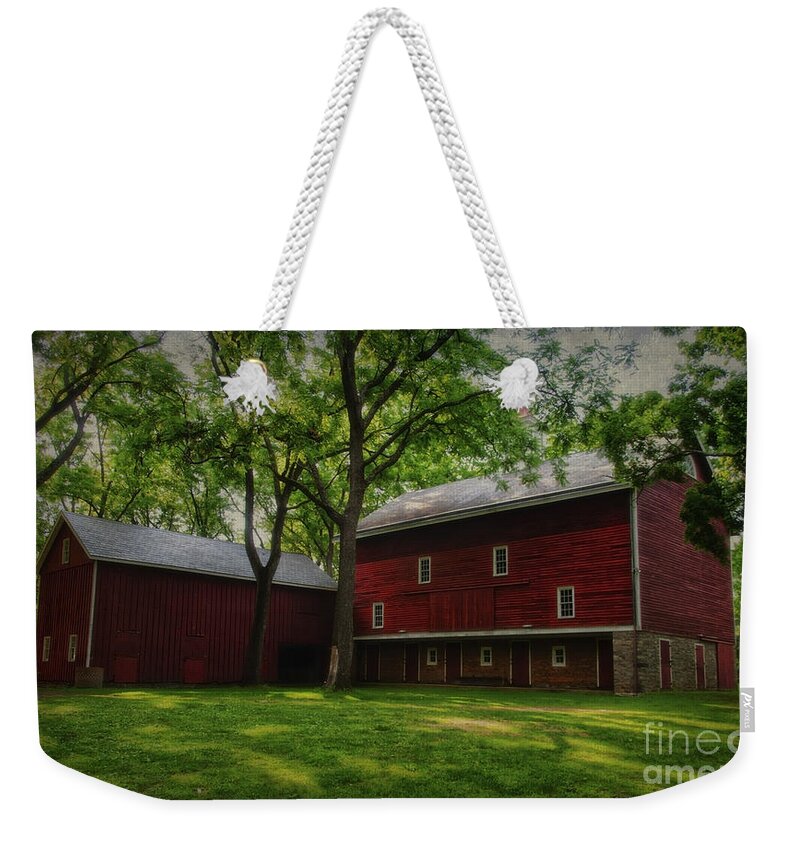 Barn Weekender Tote Bag featuring the photograph Tinicum Barn in Summer II by Debra Fedchin