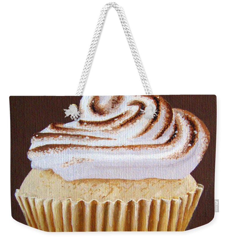 Cupcake Weekender Tote Bag featuring the painting Toasted Peak by Kayleigh Semeniuk