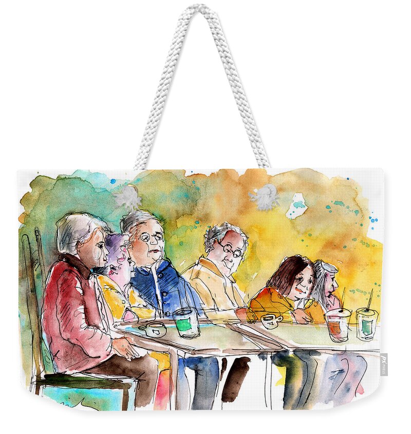Travel Weekender Tote Bag featuring the painting Together Old in The USA 01 by Miki De Goodaboom