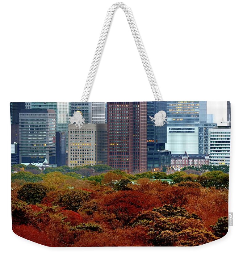 Financial District Weekender Tote Bag featuring the photograph Tokyo Marunouchi by Vladimir Zakharov