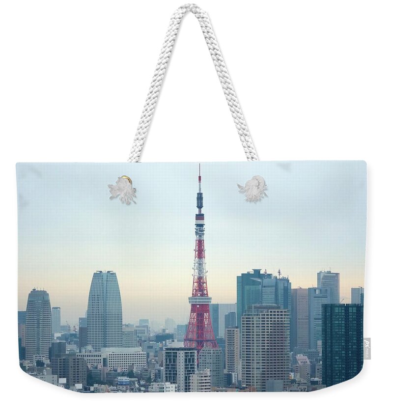 Tokyo Tower Weekender Tote Bag featuring the photograph Tokyo Tower by Simple