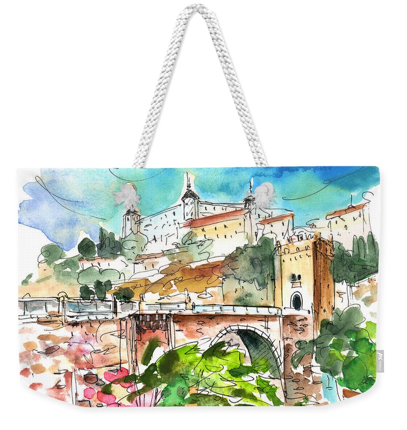 Travel Weekender Tote Bag featuring the painting Toledo 01 by Miki De Goodaboom