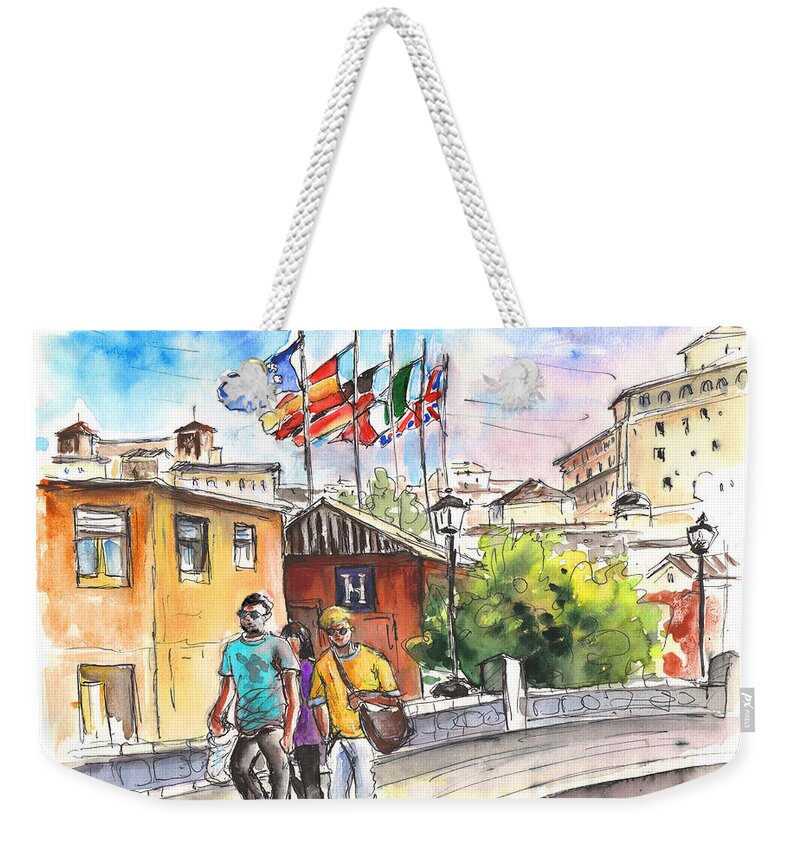 Travel Weekender Tote Bag featuring the painting Toledo 04 by Miki De Goodaboom