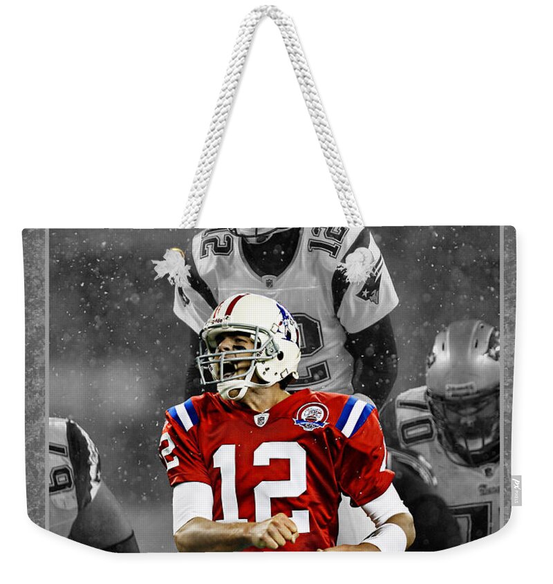 Tom Brady Weekender Tote Bag featuring the photograph Tom Brady Patriots by Joe Hamilton
