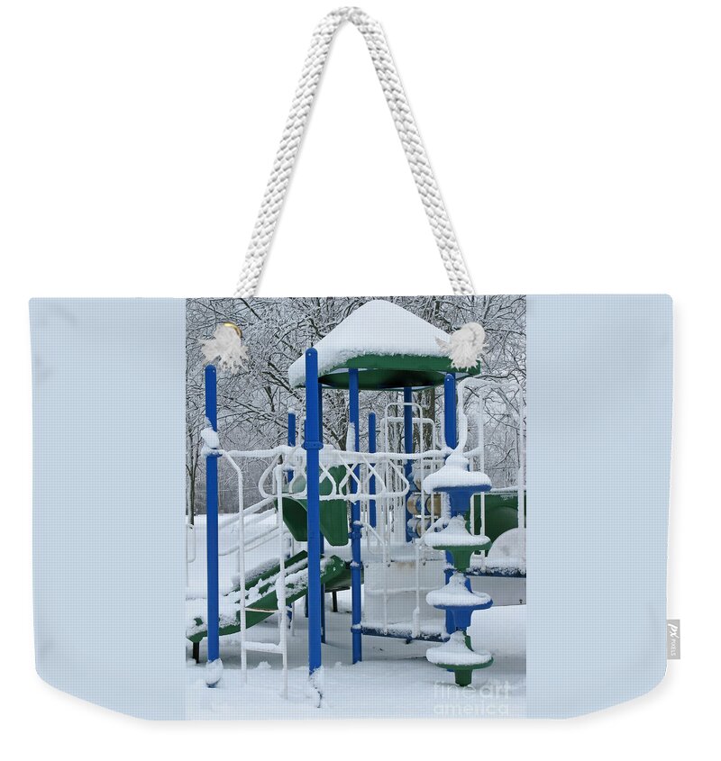 Winter Weekender Tote Bag featuring the photograph Too Cold by Ann Horn