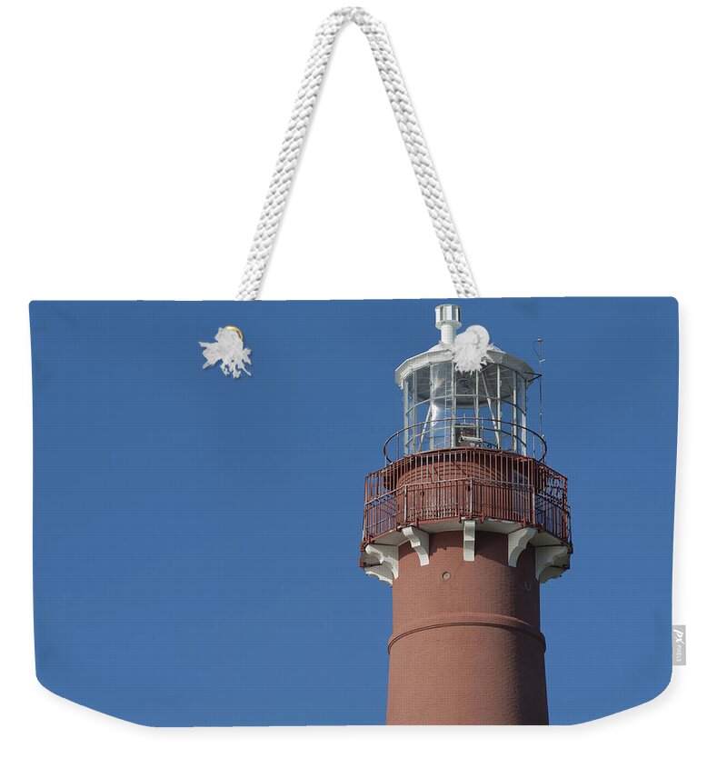 Top Of Old Barney Barnegat Lighthouse Weekender Tote Bag featuring the photograph Top of Old Barney Barnegat Lighthouse by Terry DeLuco