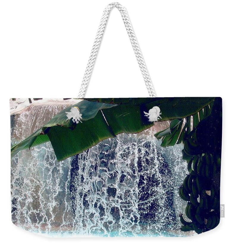 Tropical Weekender Tote Bag featuring the photograph Topical Water Fall by Judy Palkimas