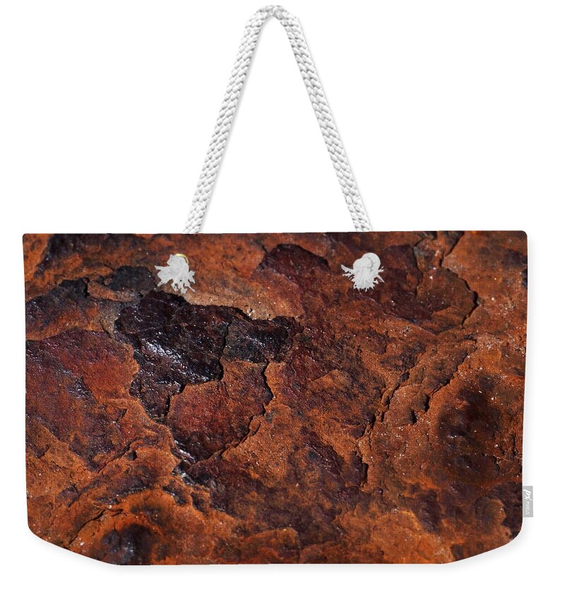 Rust Weekender Tote Bag featuring the photograph Topography of Rust by Rona Black