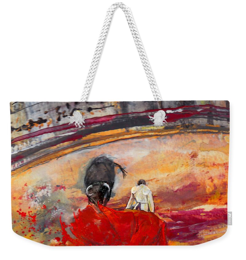 Animals Weekender Tote Bag featuring the painting Toroscape 56 by Miki De Goodaboom