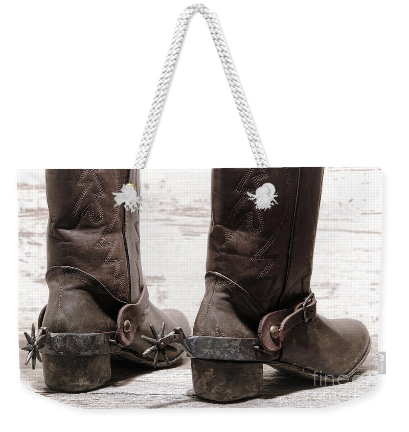 Boots Weekender Tote Bag featuring the photograph Tough Spurs by Olivier Le Queinec