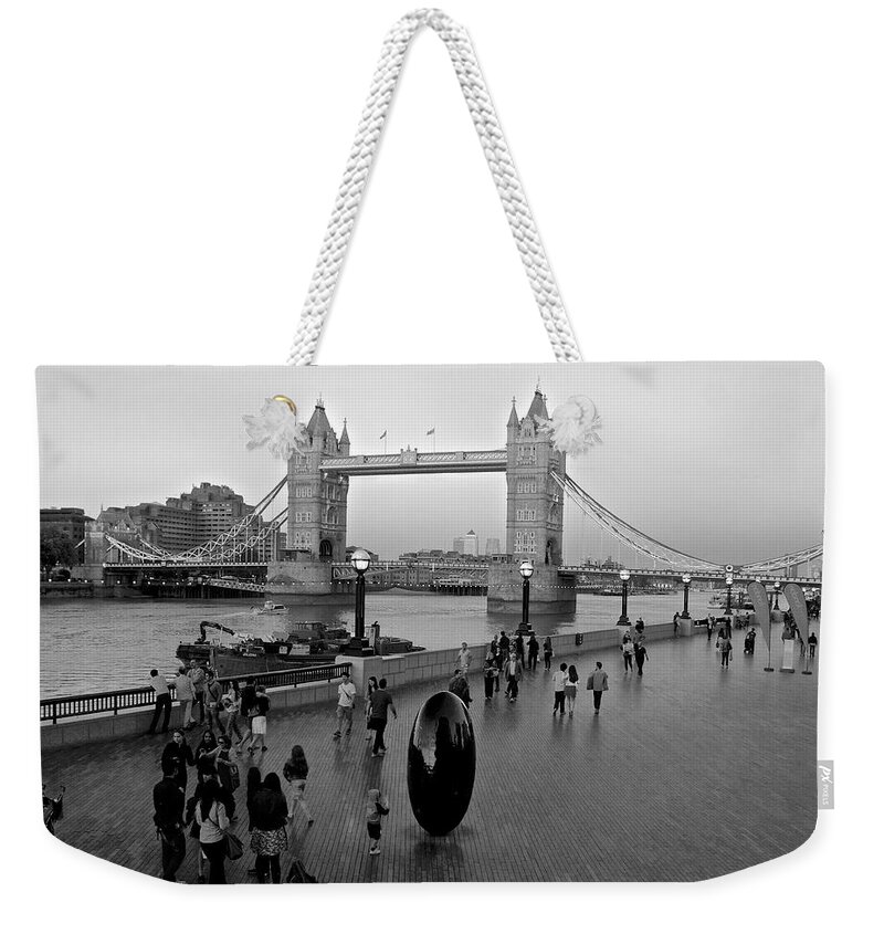 Tower Bridge Weekender Tote Bag featuring the photograph Tower Bridge C1886 by Venetia Featherstone-Witty