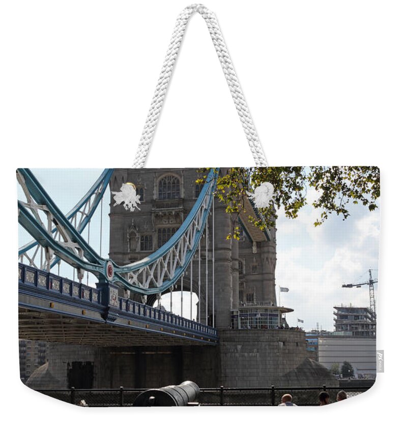 Tower Bridge In The City Of London Weekender Tote Bag featuring the photograph Tower Bridge in the City of London by Julia Gavin