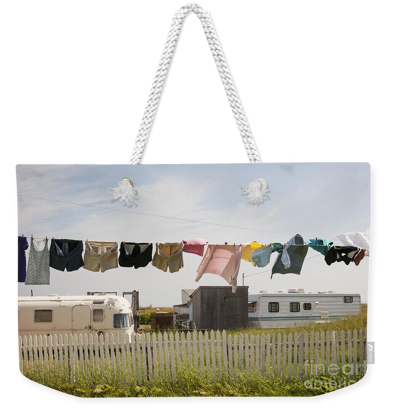 Trailers Weekender Tote Bag featuring the photograph Trailers in North Rustico by Elena Elisseeva
