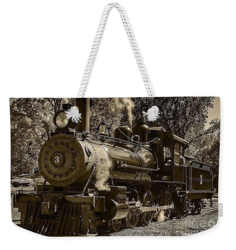 Train Weekender Tote Bag featuring the photograph Train Engine number 3 by David Millenheft