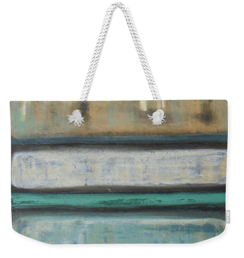 Abstract Weekender Tote Bag featuring the painting Tranquility by Vesna Antic