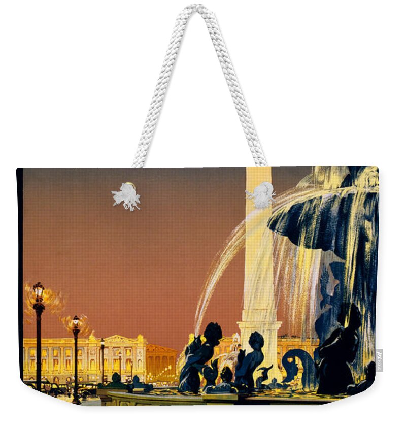 Paris Weekender Tote Bag featuring the digital art Travel Paris by Georgia Clare
