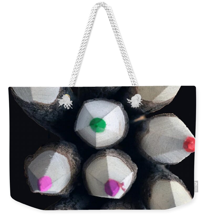 Abstract Weekender Tote Bag featuring the photograph The Pointy Ends by Rick Locke - Out of the Corner of My Eye