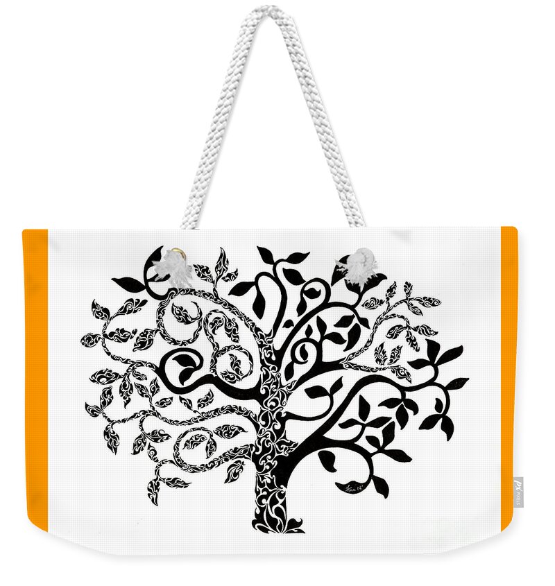 Doodle Weekender Tote Bag featuring the painting Tree of Life by Anushree Santhosh