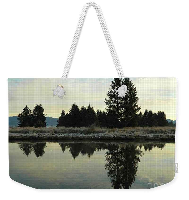 Nature Weekender Tote Bag featuring the photograph Tree Reflections A by Gallery Of Hope 