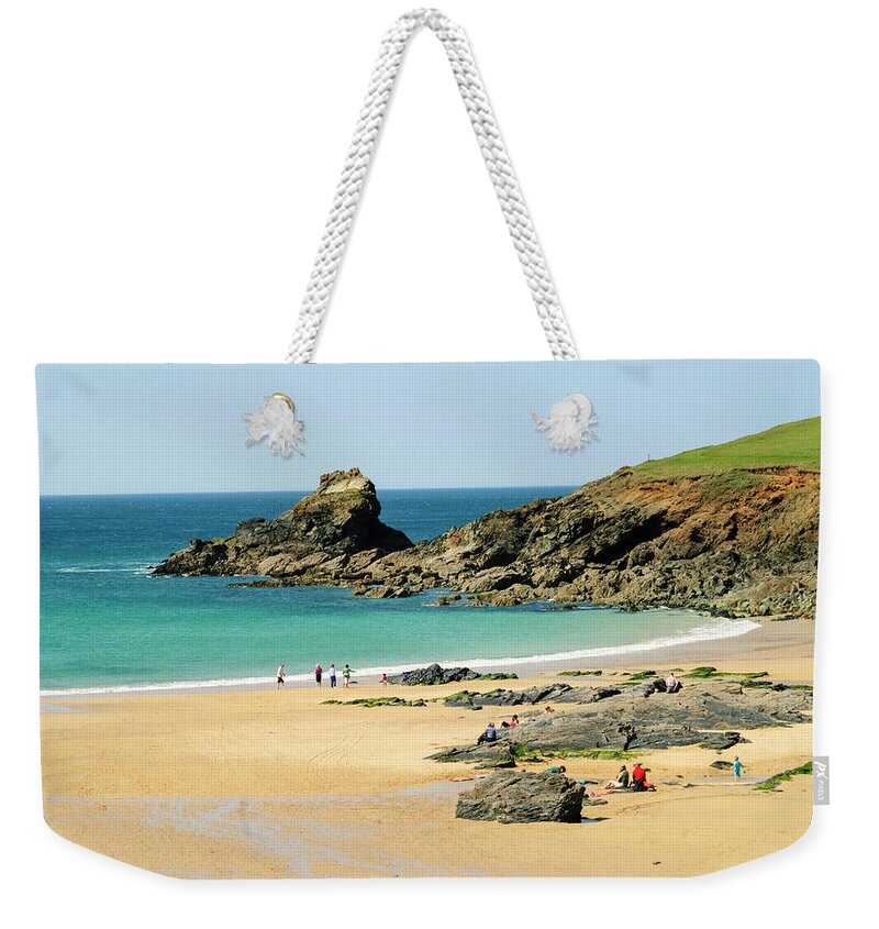 Tranquility Weekender Tote Bag featuring the photograph Trevone Bay In Padstow, Cornwall, Uk by John Harper