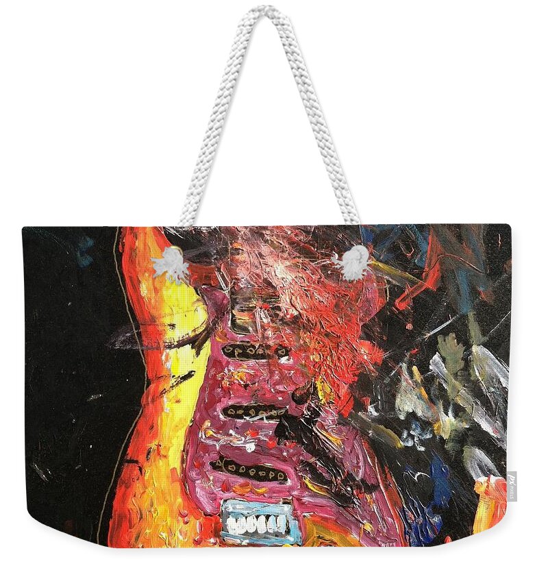 Painted Live With The Beat Farmers Weekender Tote Bag featuring the painting tribute to the Beat Farmers by Neal Barbosa