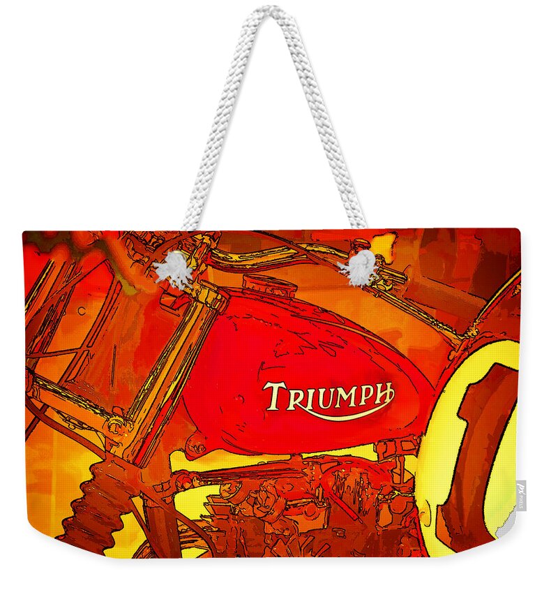 Motorcycle Weekender Tote Bag featuring the photograph Triumph by Chuck Staley