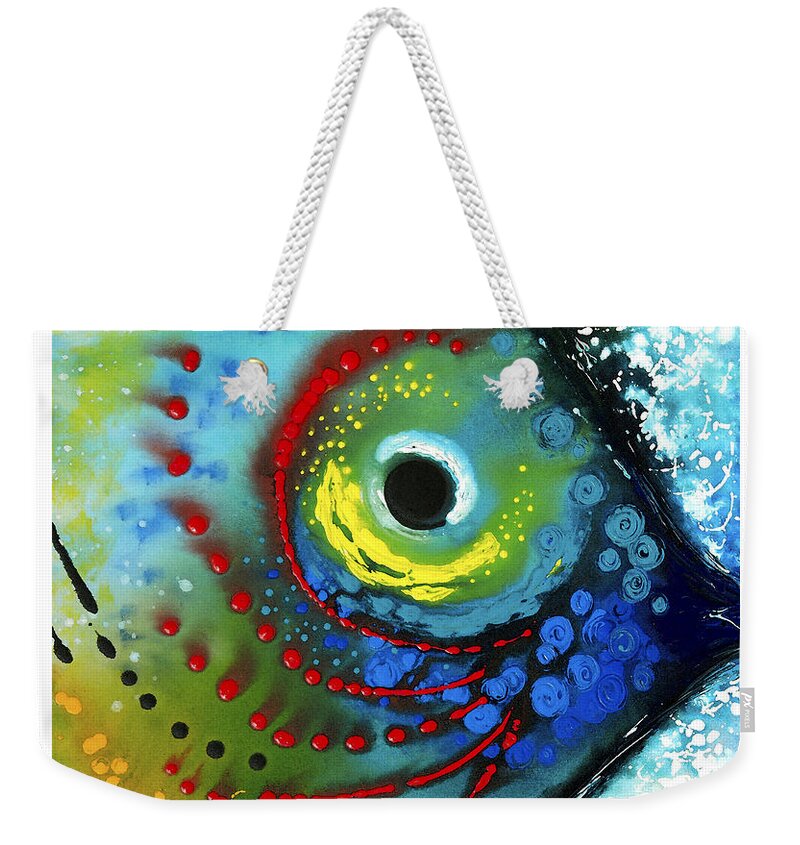 Fish Weekender Tote Bag featuring the painting Tropical Fish - Art by Sharon Cummings by Sharon Cummings