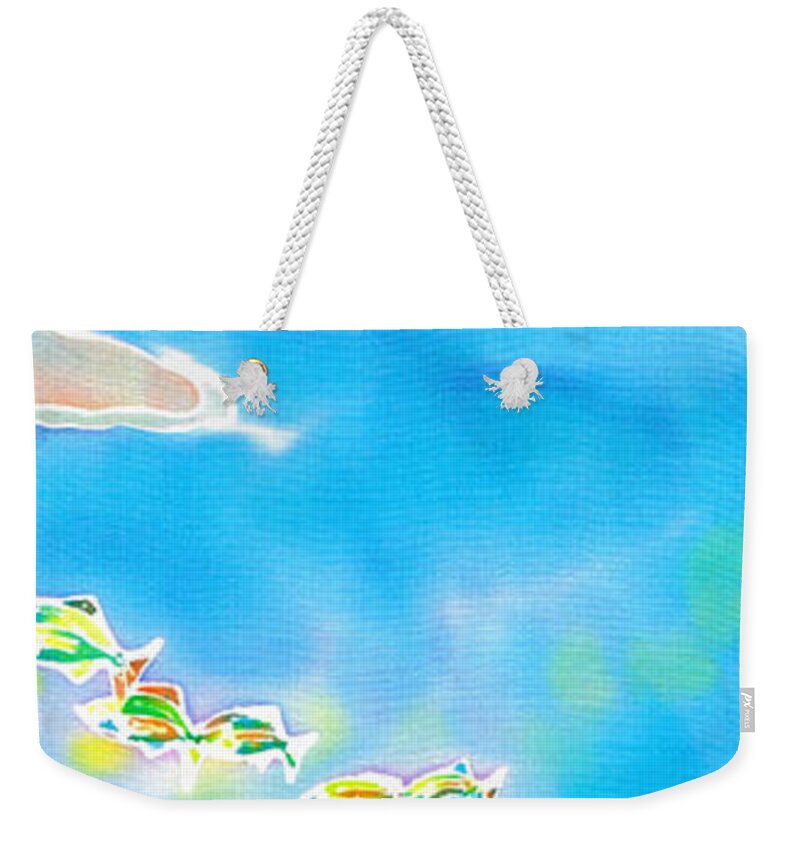 Okinawa Weekender Tote Bag featuring the painting Tropical fishes by Hisayo OHTA