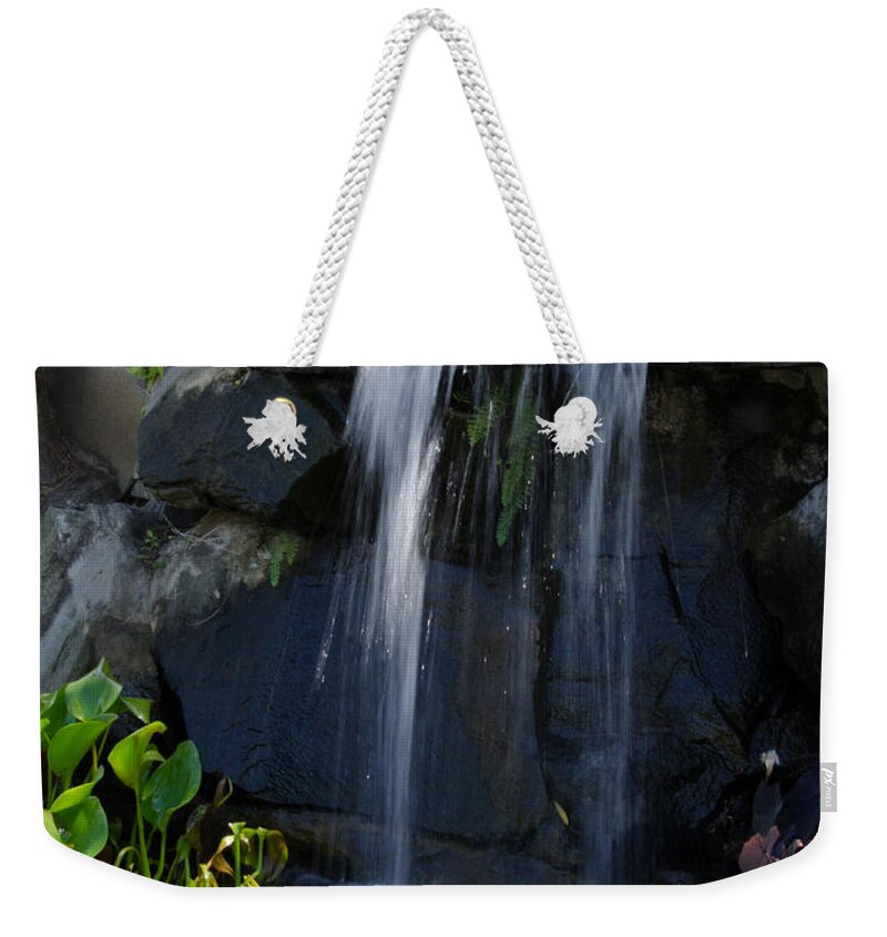 Waterfall Weekender Tote Bag featuring the photograph Tropical Waterfall by Laurel Best