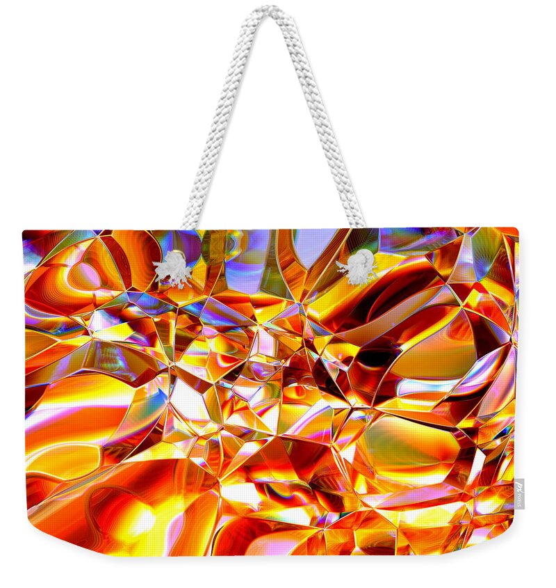 Abstract Weekender Tote Bag featuring the digital art True Brilliance by Andreas Thust