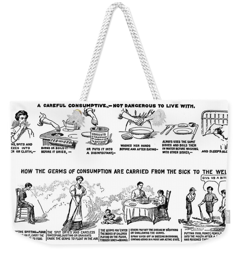 1918 Weekender Tote Bag featuring the drawing Tuberculosis, C1918 by Granger