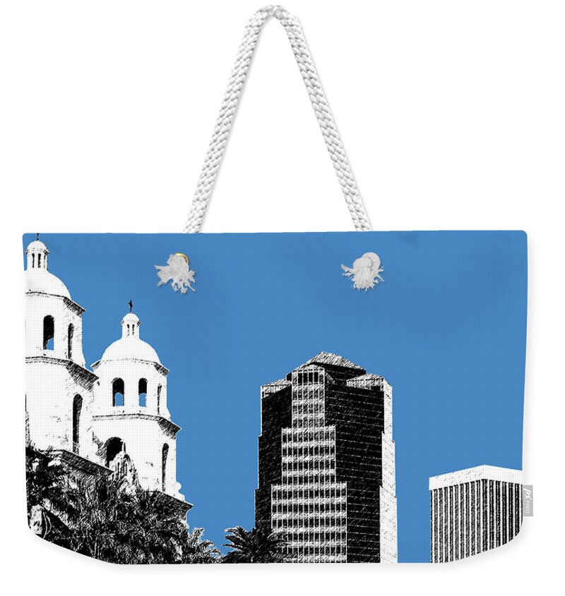 Architecture Weekender Tote Bag featuring the digital art Tucson Skyline 2 - Slate by DB Artist