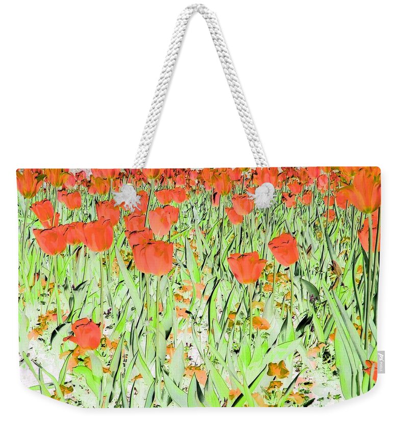 Tulip Weekender Tote Bag featuring the photograph Tulips - Field With Love - PhotoPower 1971 by Pamela Critchlow