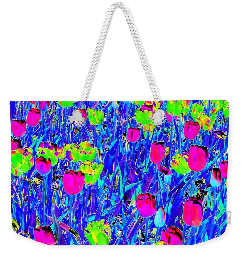 Tulip Weekender Tote Bag featuring the photograph Tulips - Field With Love - PhotoPower 2000 by Pamela Critchlow