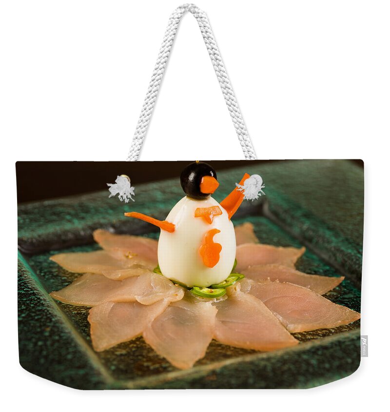 Asian Weekender Tote Bag featuring the photograph Tuna Appetizer by Raul Rodriguez