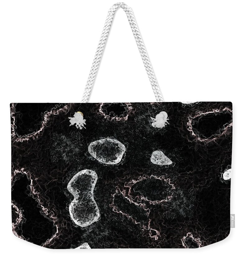 Abstract Weekender Tote Bag featuring the digital art Tunnels of Aerial Blasphemy by Jeff Iverson