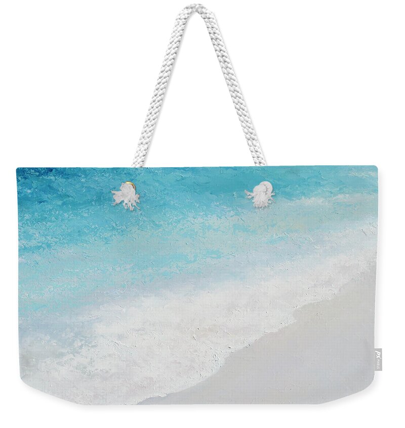 Ocean Weekender Tote Bag featuring the painting Turquoise Ocean 4 by Jan Matson