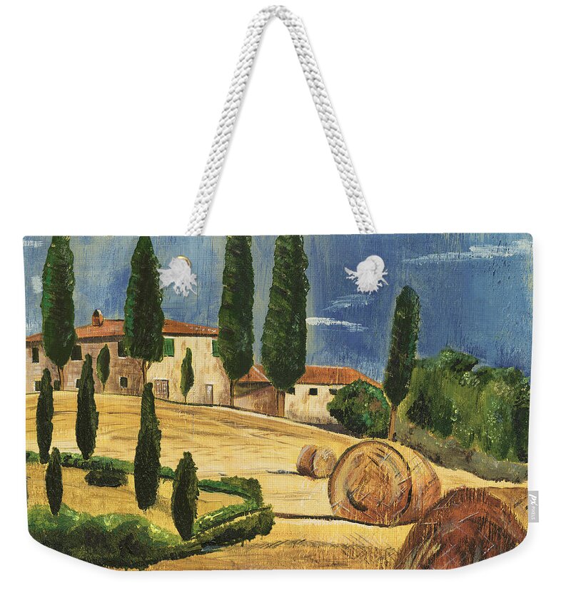 Tuscany Weekender Tote Bag featuring the painting Tuscan Dream 2 by Debbie DeWitt