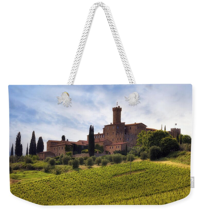 Castello Di Poggio Alle Mura Weekender Tote Bag featuring the photograph Tuscany- Castello di Poggio alla Mura by Joana Kruse