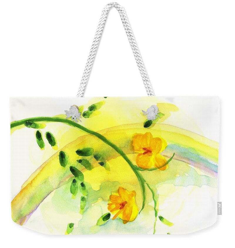 Twas By Grace Weekender Tote Bag featuring the painting 'Twas by Grace by Holly Carmichael