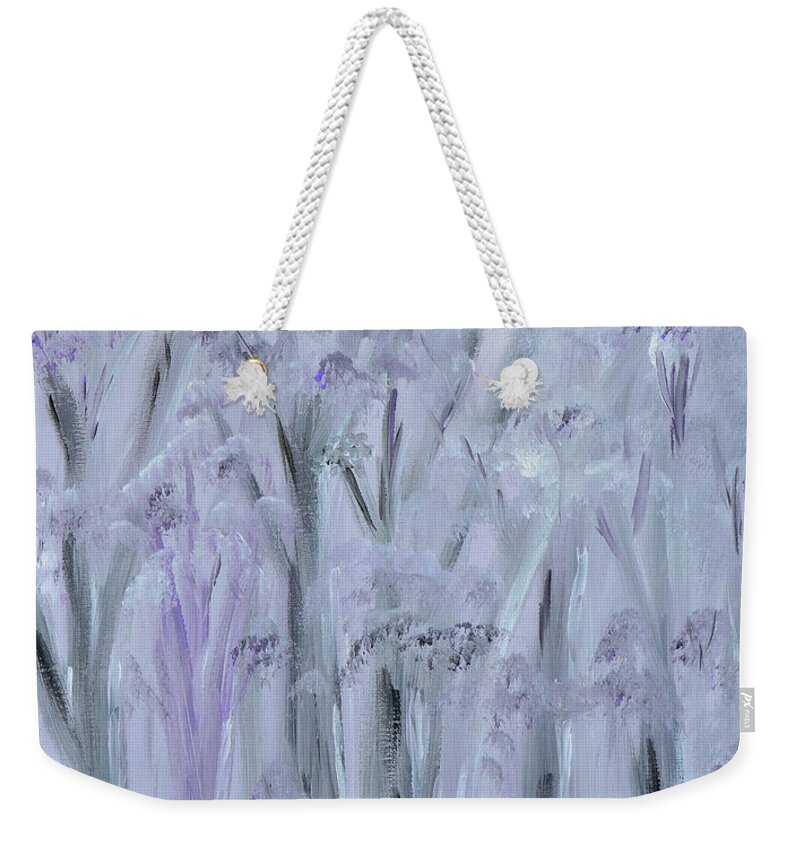 Forest Weekender Tote Bag featuring the painting Twilight Forest by Donna Blackhall
