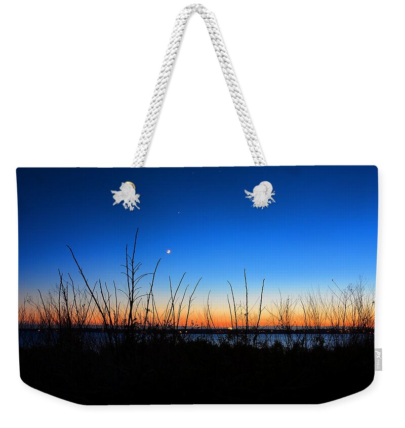 Rhode Island Weekender Tote Bag featuring the photograph Twilight Moment by Lourry Legarde