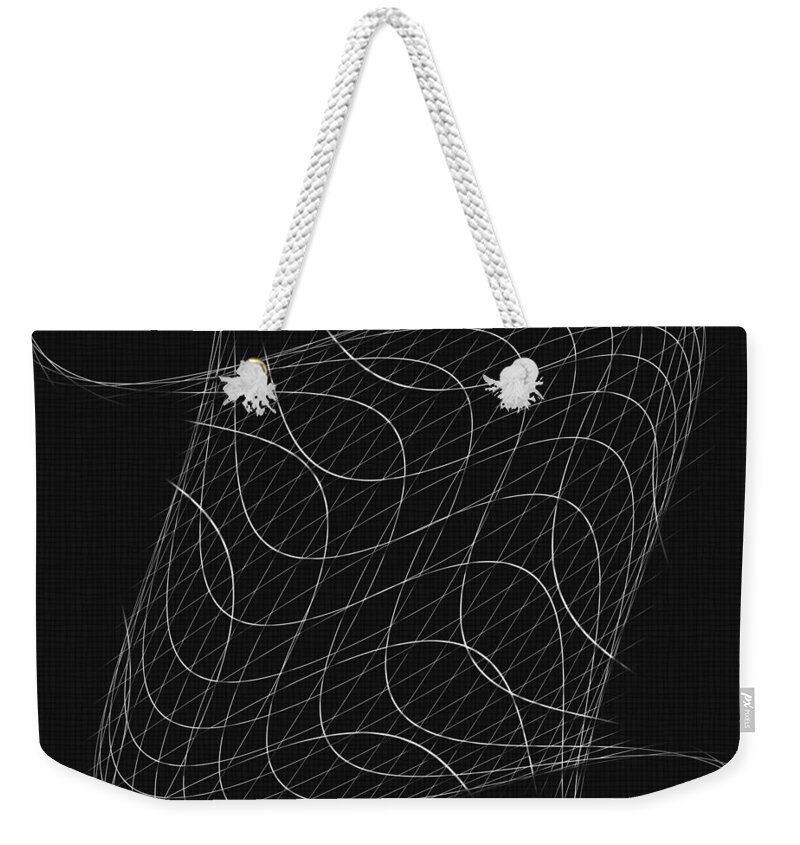 Wires Weekender Tote Bag featuring the mixed media Twisted Wires by John Haldane