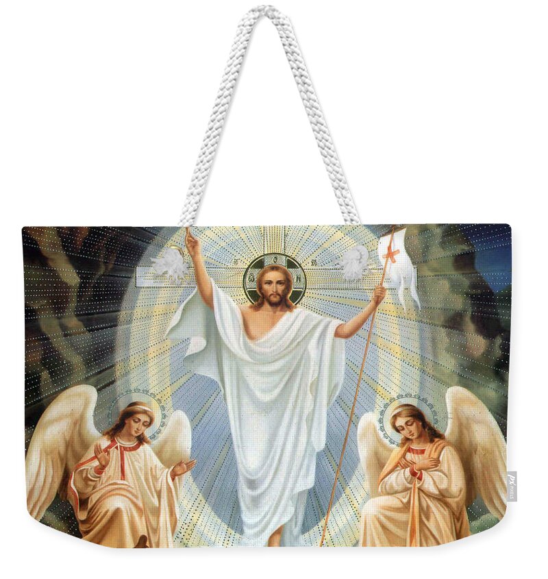 Jesus Weekender Tote Bag featuring the photograph Two Angels by Munir Alawi