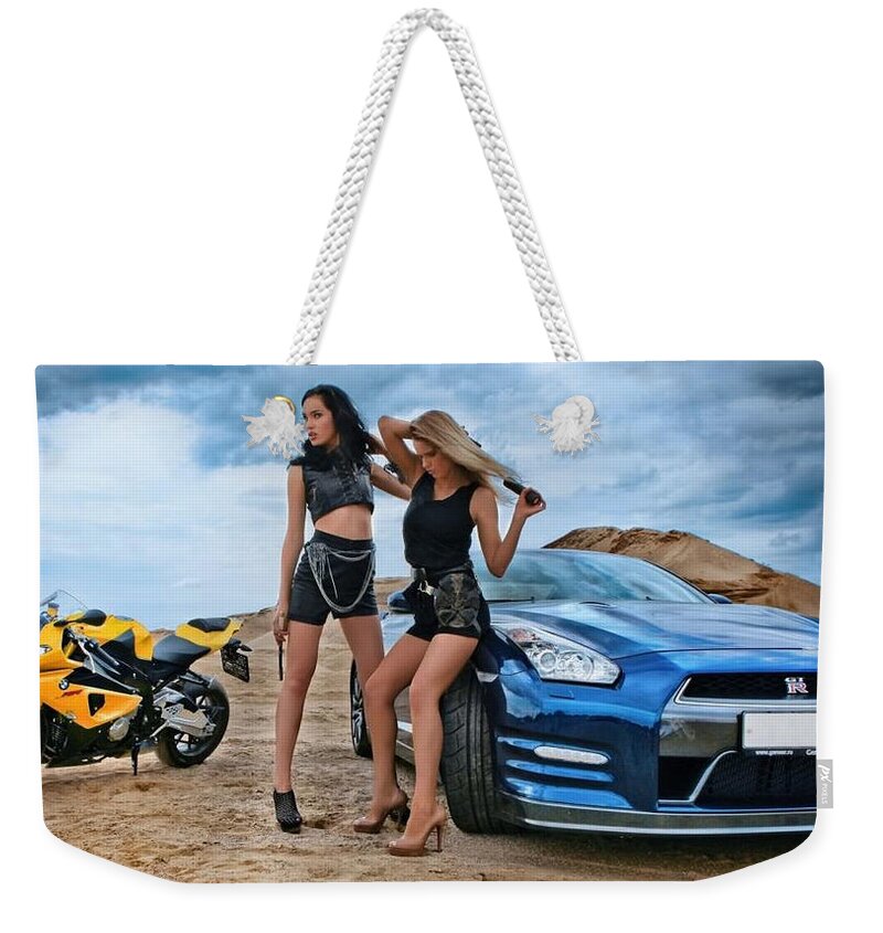 Motorcycle Weekender Tote Bag featuring the photograph Two fast by Lawrence Christopher