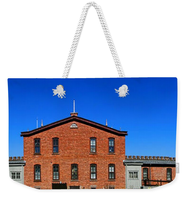 Navesink Weekender Tote Bag featuring the photograph Two Lights by Olivier Le Queinec